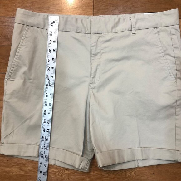 NWT Stylus Boyfriend Bermuda Western Khaki Shorts Size 12 - Picture 3 of 10